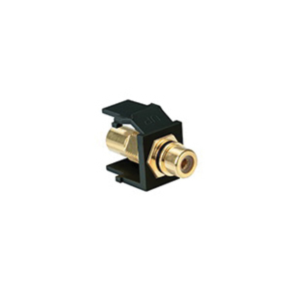 Leviton COAXIAL CONNECTORS COUPLER RCA BLACK W/ BLACK STRIPE 40830-BEE